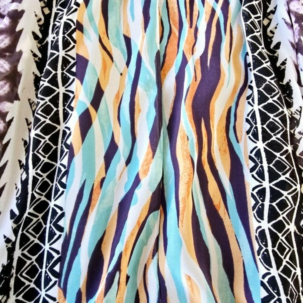 Express Boho Sleeveless A-Line Mini Dress Multicolor Sundress Beach Vacation XS - Picture 4 of 13